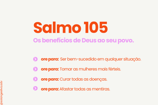 Salmo 105 Os benefícios de Deus ao seu povo